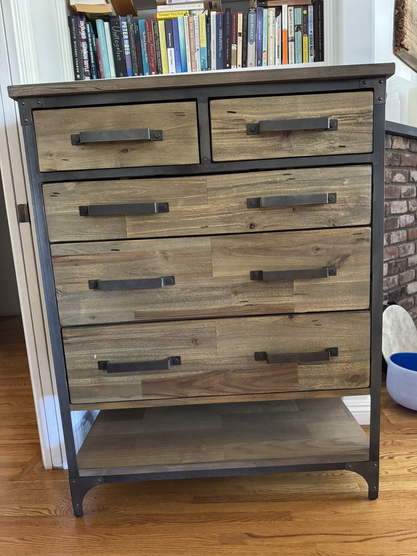 World Market wood and metal Aiden dresser