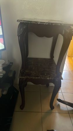 2 End tables & 1 center table brown