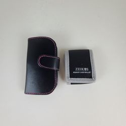 2 Memory Card Wallets, Zeikos SD and MicroSD Wallet and SD and CF Wallet
