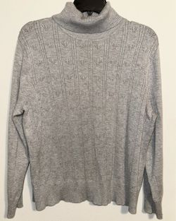 Ribbed Gray Sweater Top