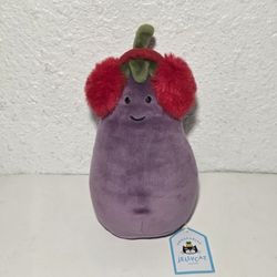 Jellycat TOASTIE VIVACIOUS EGGPLANT Soft Fun Veggie Plush NWT