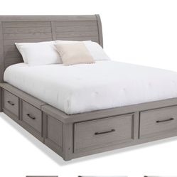 Queen Bed Frame With Storage And Nightstand 