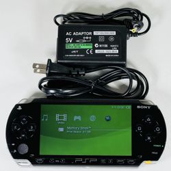 Black Modded Sony PSP 1000 w/ Battery And Charger *non working UMD* 