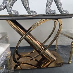 Dining Table Set 5pc, Marble Top 