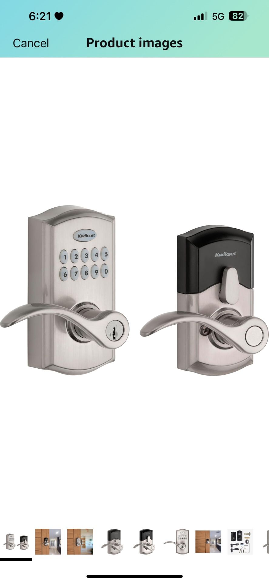 Kwikset SmartCode 955 Pembroke Light Commercial 10-Button Keypad Electronic Lever, Convenient Keyless Entry, 3-Year Batter Life and High Traffic Durab