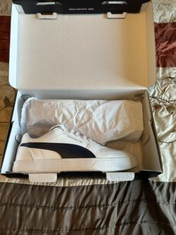 PUMA Men's 11.5 PORSCHE PL Caven 2.0 Turbo Sneaker White, Navy