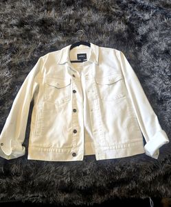 Express White Denim Jacket — Unisex