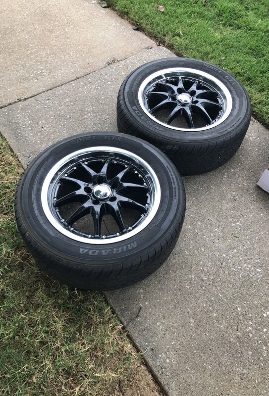 4 Costumes wheels 16' with tire,tire size;P225/55/R16. 94w