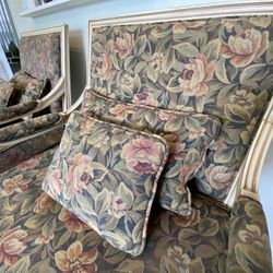 Italian Louis XVI Style Lounge Chairs w/ Matching Pillows
