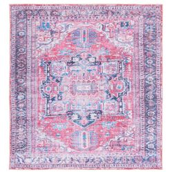 SAFAVIEH Rug - 6'7" Square - Navy & Red