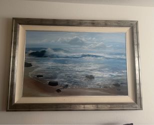 Large Framed Ocean Seascape Wall Art