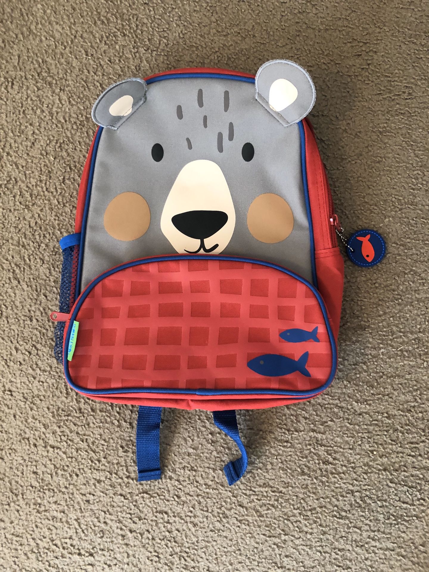 $12 - Brand New - Boys/Kids Sidekick Bear Backpack with Zipper Pull - Stephen Joseph