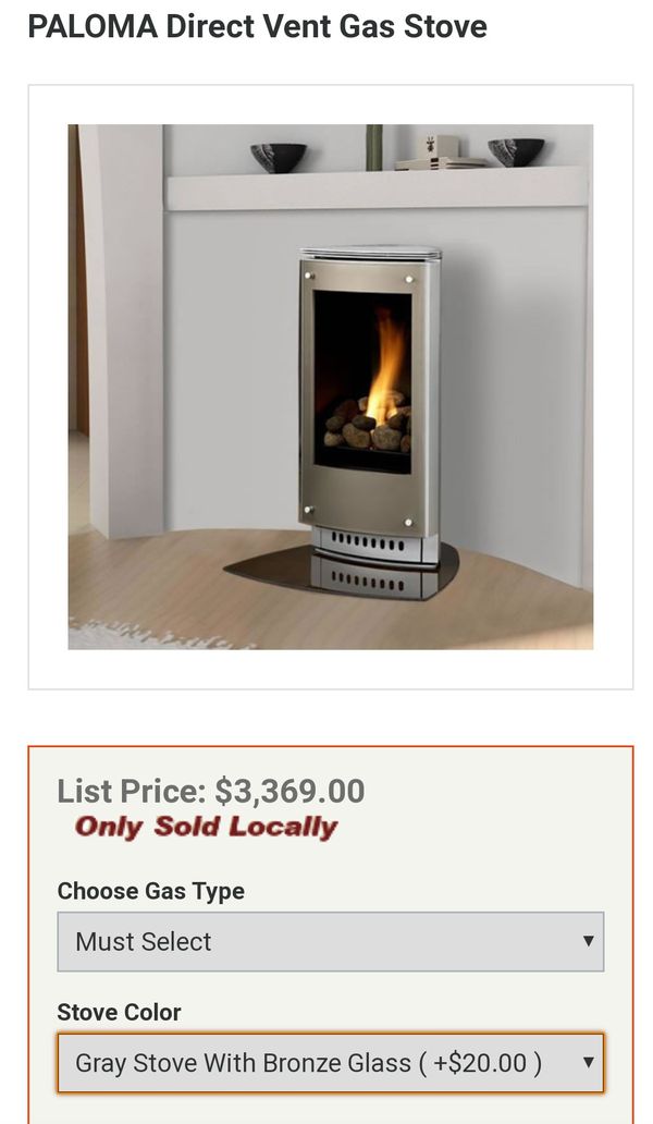 paloma direct vent gas stove