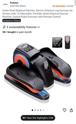 Under desk elliptical machine