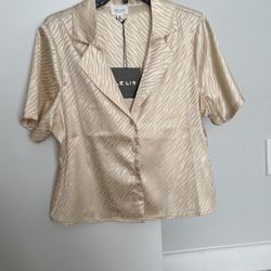 Button Down Neutral Animal Print 