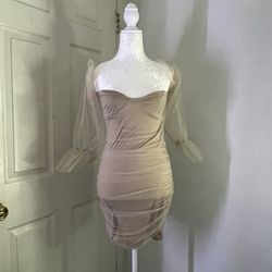Short nude dress