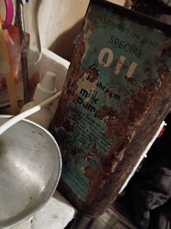 Antique De Laval special oil can/tin