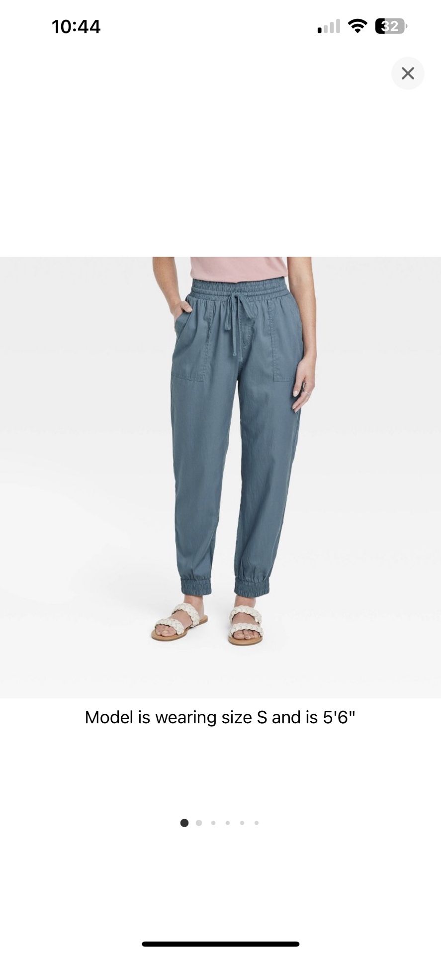 Women's High-rise Ankle Jogger Pants Color Blue And Size XXL