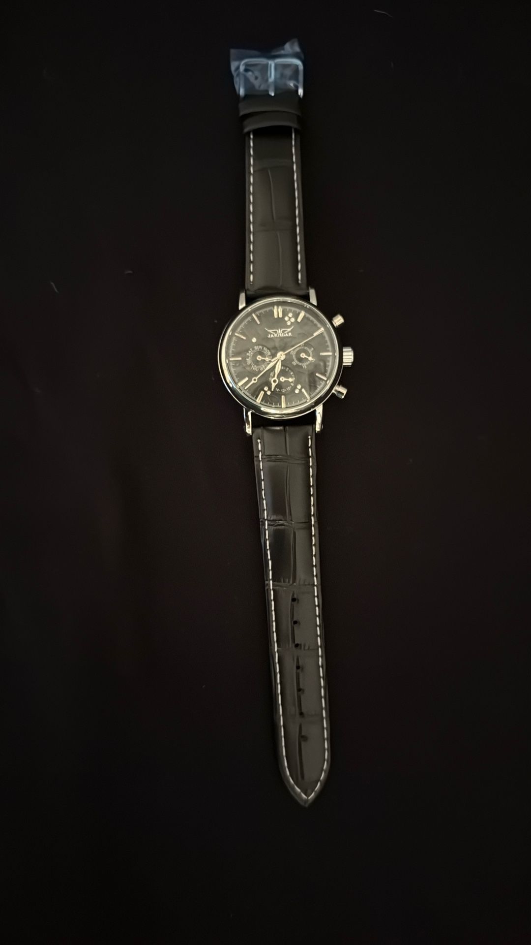 JARAGAR White And Gold Dial Men Military Pilot Mechanical Watch