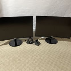 Pair Of Samsung 24” Curved Monitors - Work Great