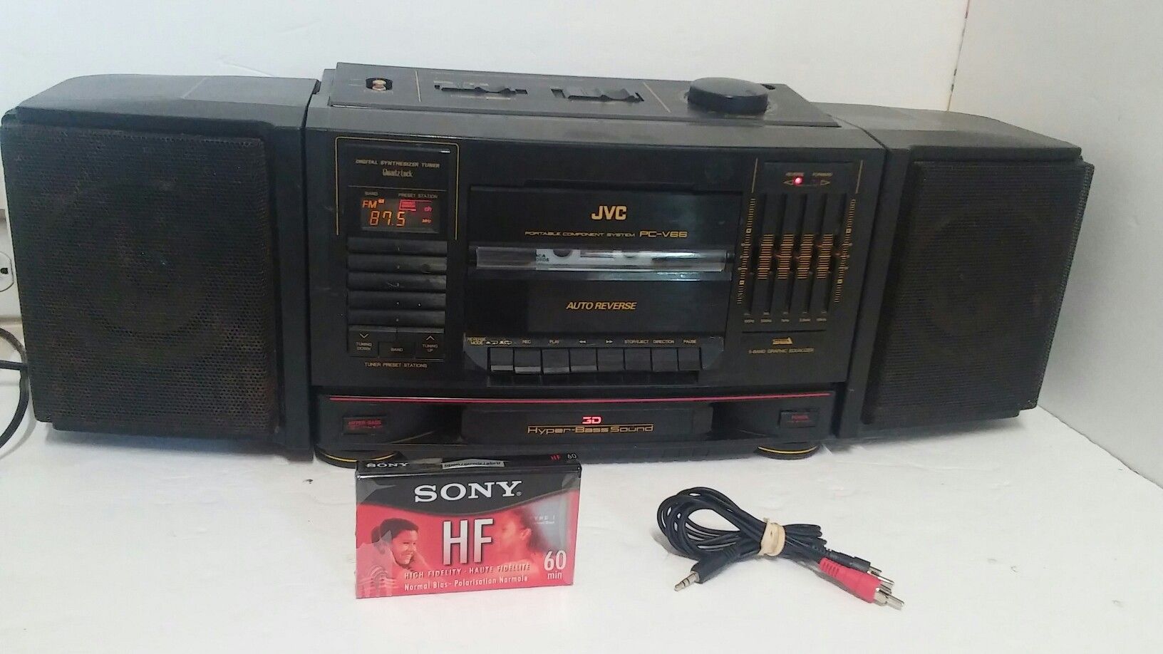Vintage JVC PC-V66 Cassette AM/FM Boombox Ghettoblas