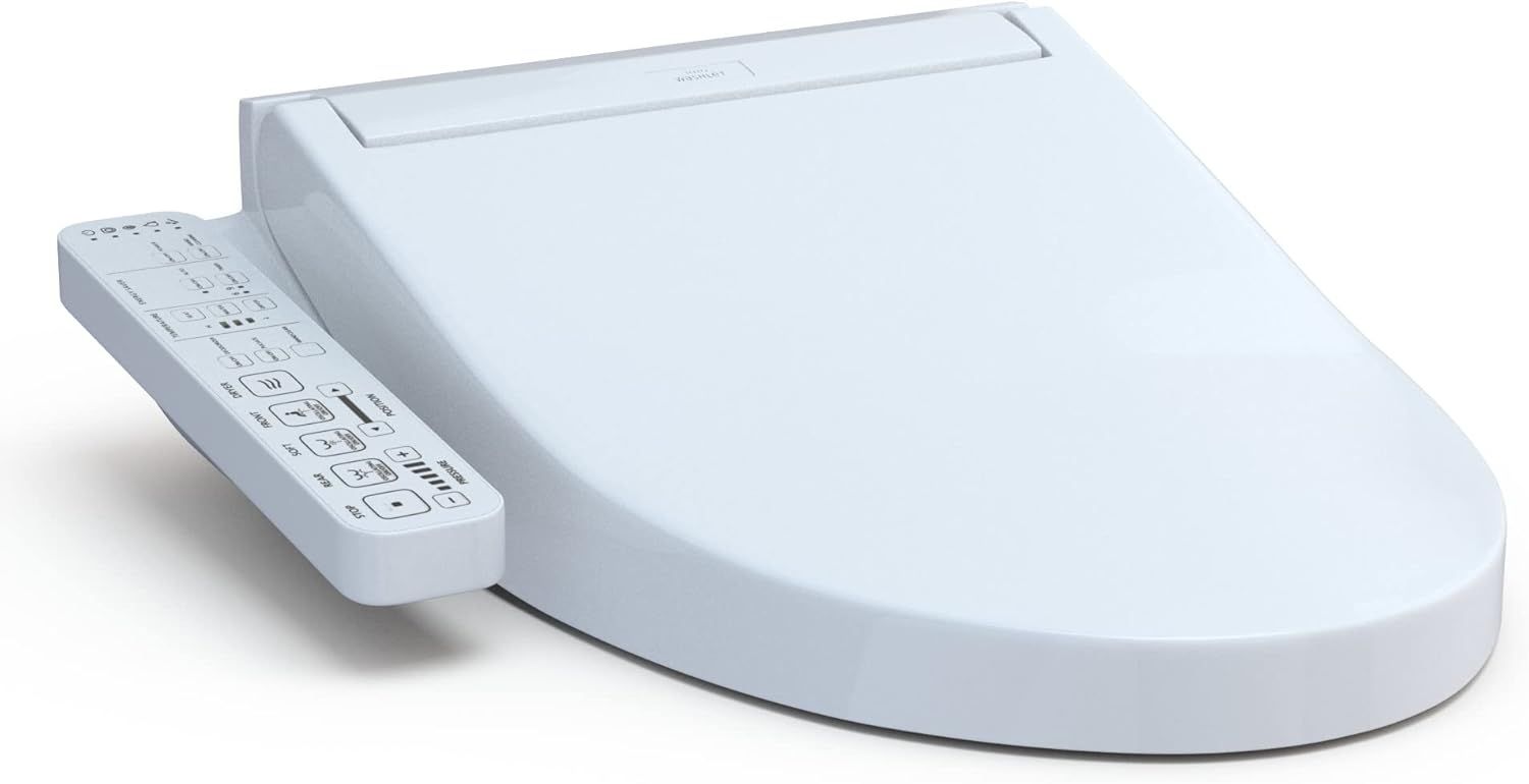 TOTO SW3074#01 WASHLET C2 Electronic Bidet Toilet Seat with PREMIST and EWATER+ Wand Cleaning, Elongated, Cotton White Cotton White Elongated