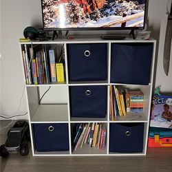 White book shelf set