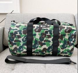 A bathing ape bape camo duffel gym bag