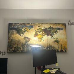 Wall Art Of Colorful Map