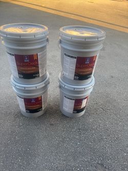 Sherwin Super Deck Exterior Stain - Cedar Toner is the color. $130 5g bucket