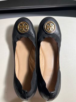 Tory Burch Jolie Black Ballet Slippers Sz 7.5