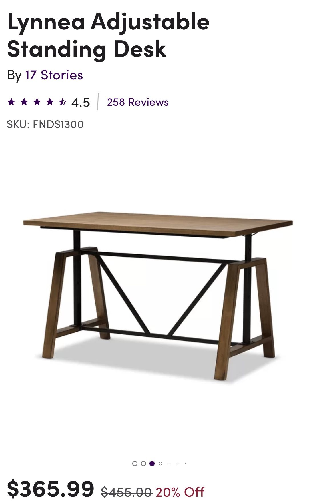 Two (2) Lynnea Adjustable Standing Desk like $260 each / $470 Both desks