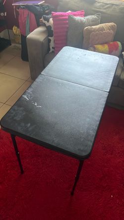 Black table foldable
