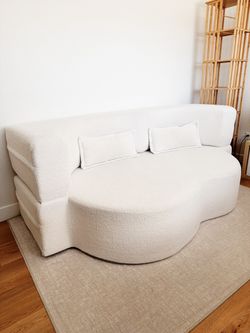 78” Convertible Folding Sofa Bed Beige