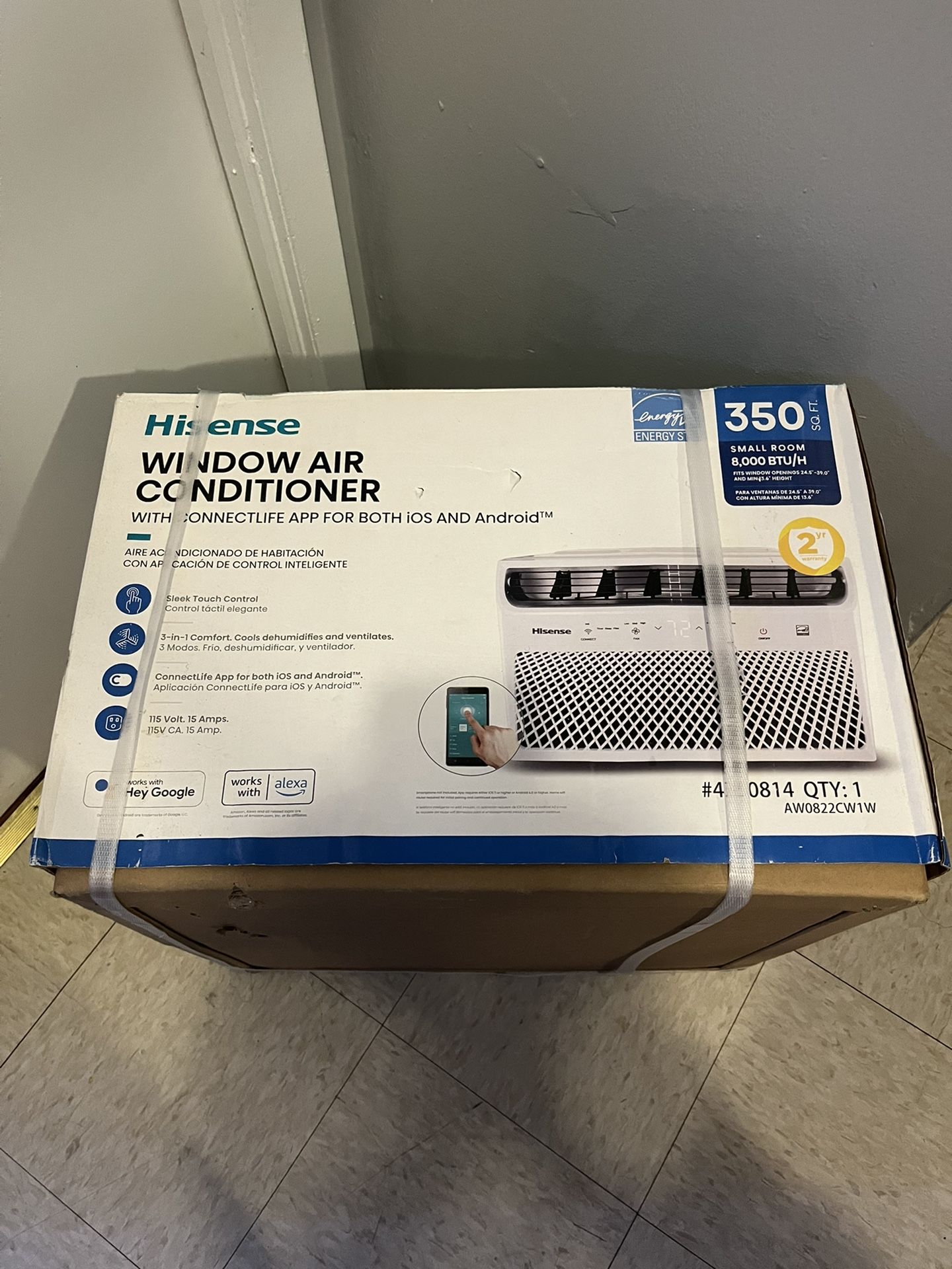 Hisense 350-sq ft Window Air Conditioner (115-Volt; 8000-BTU) ENERGY STAR