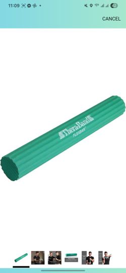 THERABAND FlexBar, Tennis Elbow Therapy Bar, Relieve Tendonitis Pain & Improve Grip Strength, Resistance Bar for Golfers Elbow & Tendinitis, Green, Me