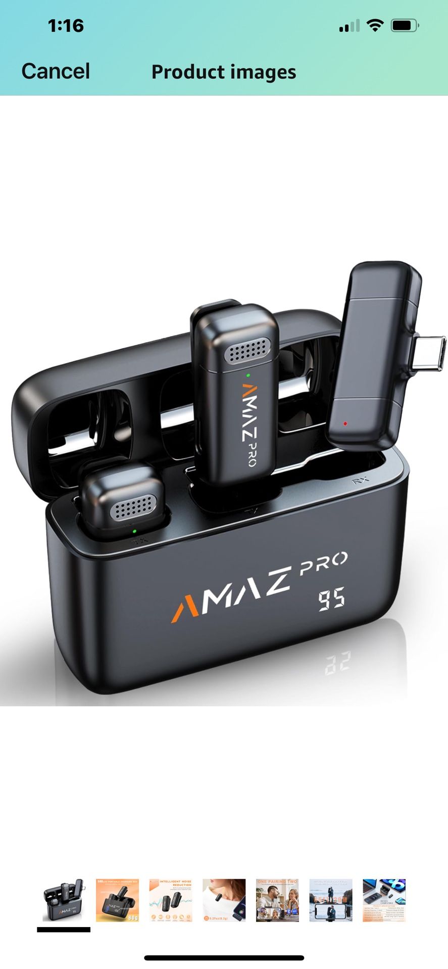 Wireless Lavalier Microphone for iPhone 15,Android Phone,Laptop,2 Pack Mini Microphone with Charging Case,Professional Noise Reduction,for Video Vlog,