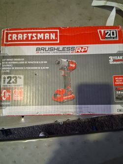 Craftsman V20 Brushless 1/4" Impact Driver Kit with extra 6.0 battery bundle