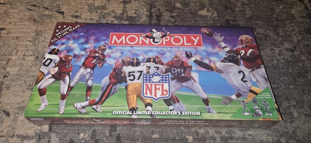 Monopoly NFL Official Limited Collectors Edition (1998) Brand New Factory Sealed!