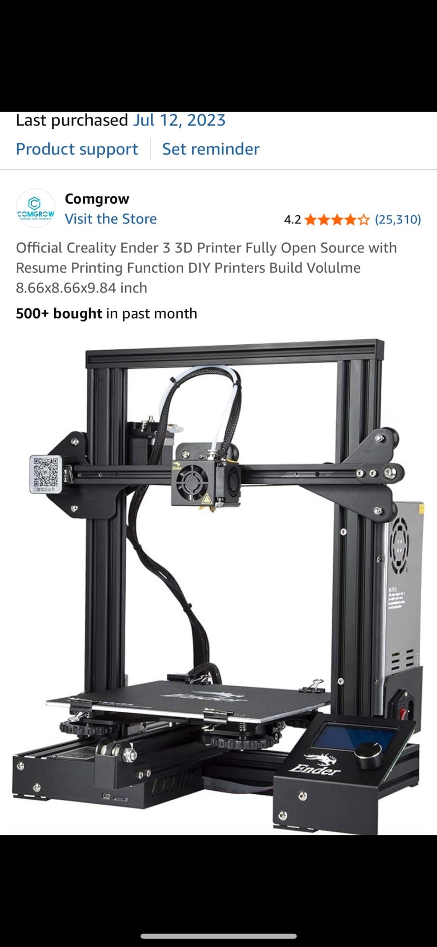 Creality Ender 3 Printer 3D Printer