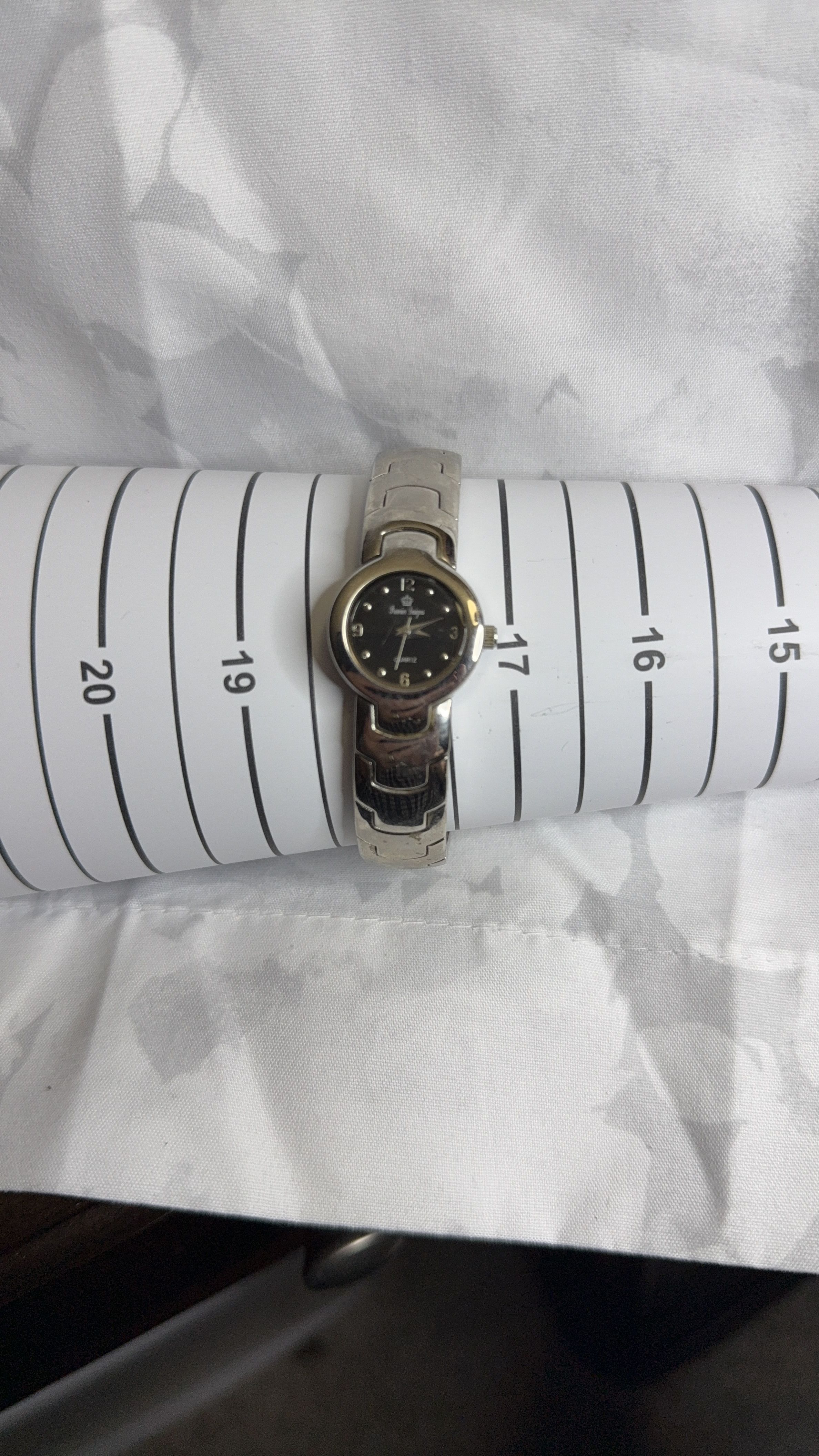 Silver Premiere Designs Metal Link Bangle Watch