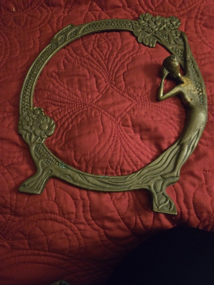 Vintage Art Nouveau "Lady of the Lake" mirror frame