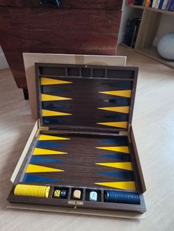Luxury Wooden Backgammon Tournament Set Breitling 1884 Edition
