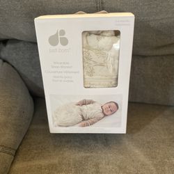 Wearable Sleep Blanket, Pamper Diapers , Long sleeve White Body Suits