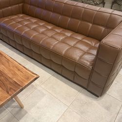 Genuine Leather Sofa and Chair