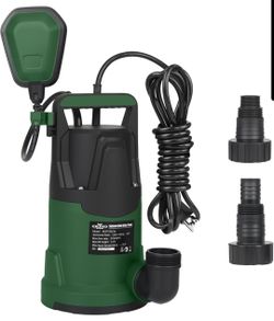 1HP Submersible Sump Pump 3700 GPH Automatic Water Removal Drain Pump