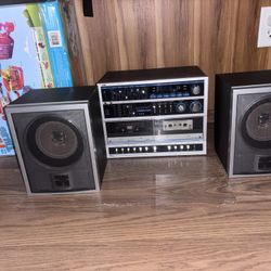 Vintage Duel Cassette With Radio