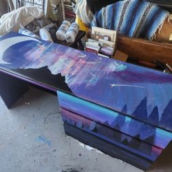 Custom Desk Table With Drawers