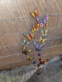 Metal Butterfly Wall Art Decor