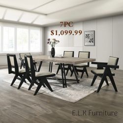 NEW 7PC CONTEMPORARY DINING SET